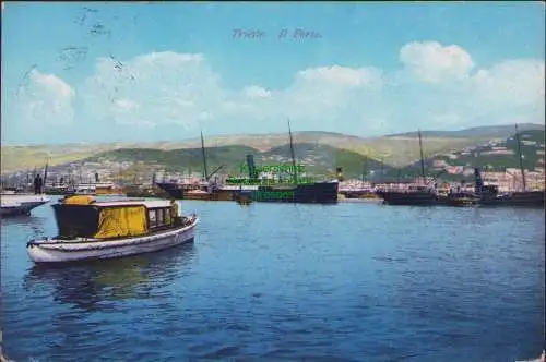 165158 AK Triest Trieste Il Porto Hafen um 1910