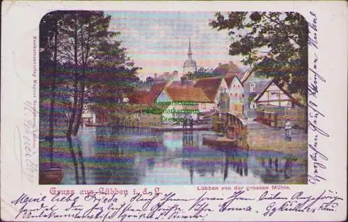 165473 AK Lübben von der grossen Mühle 1900