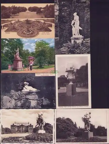 165418 7 AK Dresden Großer Garten Blick vom Palais Brunnen-Nymphe Vase Corrabini