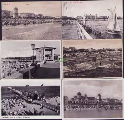 165539 6 AK Ostseebad Binz auf Rügen Strand  1930 Auf der Brücke Kurhaus