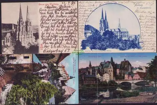 165652 4 AK Marburg Hessen St. Elisabethkirche 1901 Uni Schloß 1917 Kirche 1898