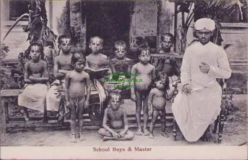 165395 AK Indien School Boys & Master Dehli 1928