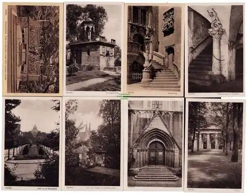 165847 8 AK Görlitz Kanonendenkmal 1925 Das heilige Grab Rathaustreppe Treppen