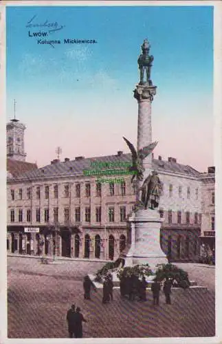 170483 AK Lwow 1915 Kolumna Mickiewicza Lwiw Lemberg Ukraine