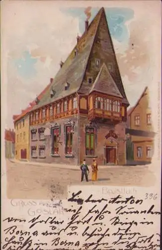 170851 AK Litho Goslar Brusttuch 1898