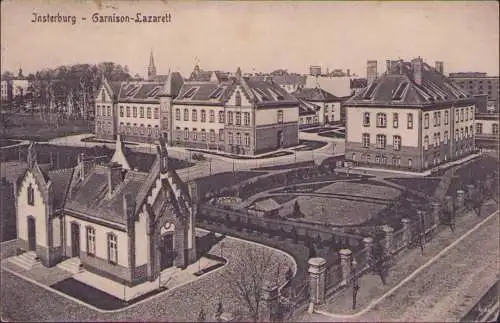 170858 AK Insterburg Ostpreußen 1919 Feldpost Garnison Lazarett