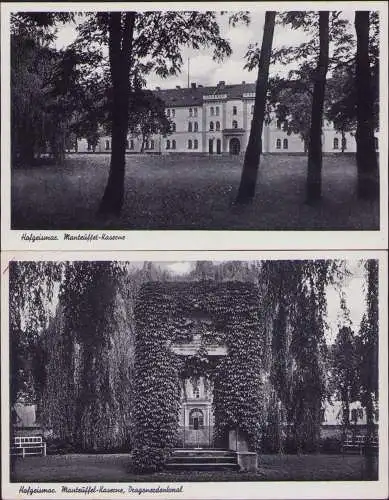 170871 2 AK Hofgeismar 1940 Manteuffel Kaserne Dragonerdenkmal