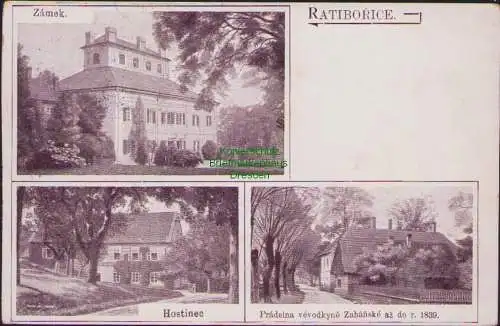 171205 AK Schloss Ratiborice Ratiborschitz Zamek Hostinec Wäscherei der Herzogin