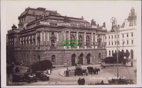 171214 AK REICHENBERG 1931 Stadttheater und Hauptpostamt Liberec