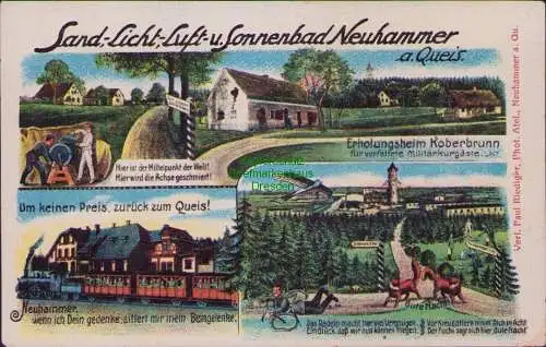 171407 AK Sand-Licht Luft-u Sonnenbad Neuhammer a. Queis 1922 Mittelpunkt