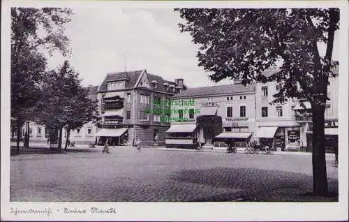 171349 AK Schneidemuhl Pila Neuer Markt Hotel PREUSSENHOF 1937