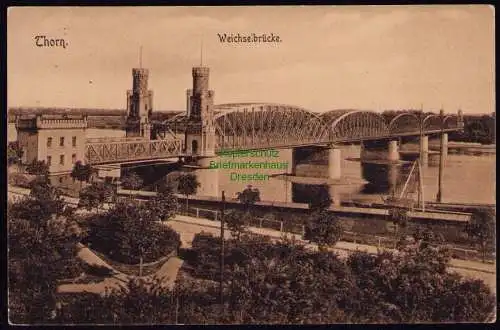 172098 AK Thorn Wpr. Torun Weichselbrücke 1907
