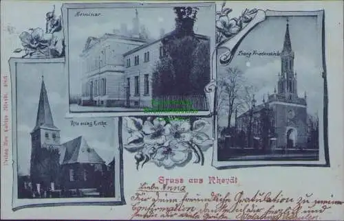 171971 AK Rheydt 1900 Seminar Alte evang Kirche Friedenskirche Verlag Urn Sobigs