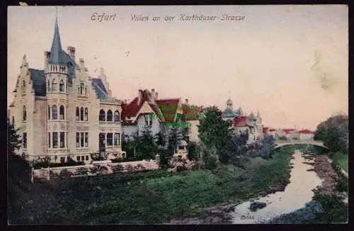 172401 AK  Erfurt 1910 Villen an der Karthäuser Strasse