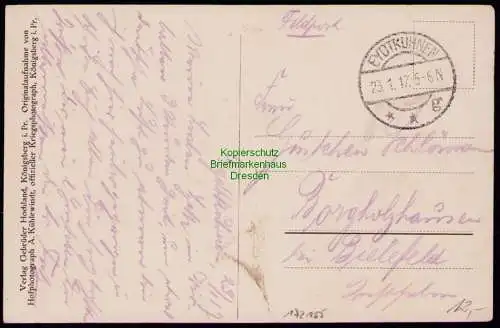 172155 AK Eydtkuhnen 1917 Feldpost Der Russeneinfall in Ostpreussen 1914