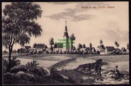 172201 AK Gröba in den 1830 er Jahren Museumsverein um 1910