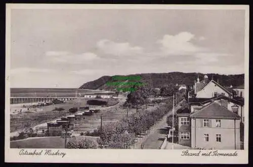 172332 AK  Miedzyzdroje Ostseebad Misdroy 1939 Strand mit Promenade
