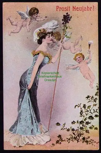 172626 AK Prosit Neujahr Lübeck 1912 Frau Engel