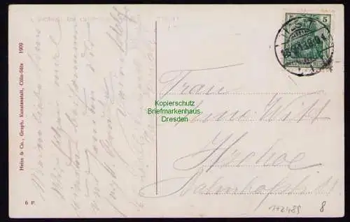 172489 AK  Tilsit 1909 1913 Schenckendorf Platz mit Denkmal Frühstücksstube