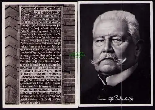 172822 2 AK Reichspräsident von Hindenburg Tannenberg Nationaldenkmal Einweihung