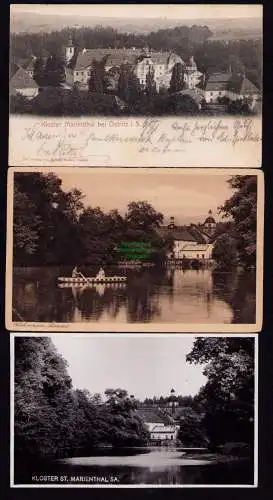 172789 3 AK Kloster Marienthal bei Ostritz 1902 1928 1940