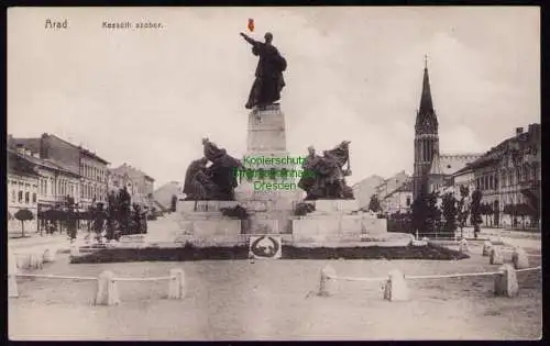 172829 AK Arad Rumänien Kossuth Statue Denkmak szobor Feldpost 1915