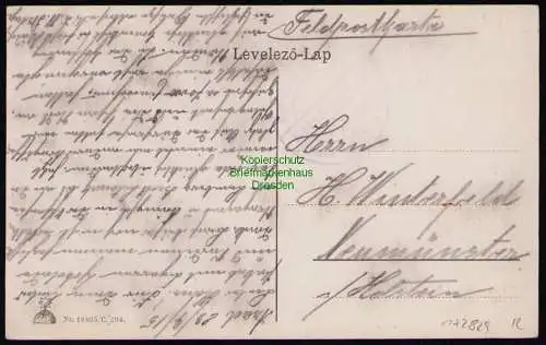 172829 AK Arad Rumänien Kossuth Statue Denkmak szobor Feldpost 1915