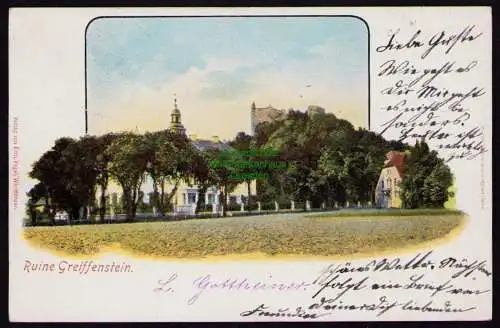 172757 AK Wigandsthal Ruine Greifenstein 1900 Gryfow Slaski Schlesien