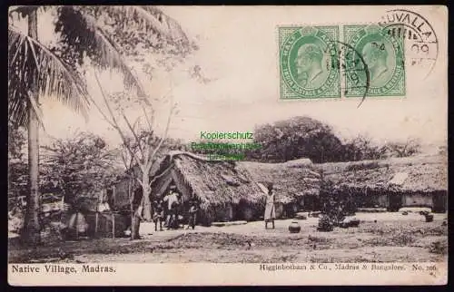 172906 AK Chennai Madras Indien Native Village 1909