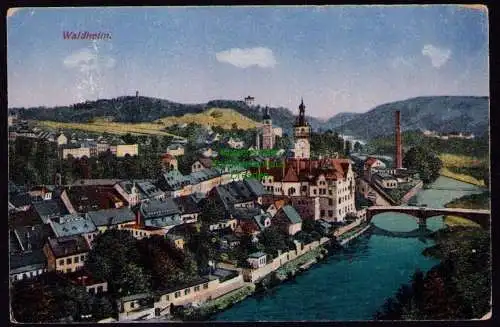 172807 AK Waldheim Panorama um 1920