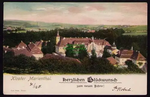 172790 AK Kloster Marienthal bei Ostritz 1901 Herzlichen Glückwunsch neuen Jahre