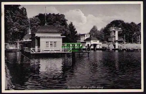 173747 AK Darmstadt 1938 Am großen Woog