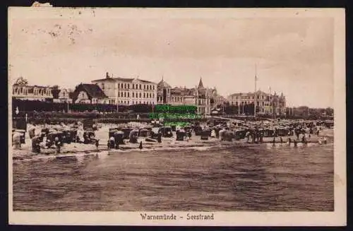 173766 AK Warnemünde Seestrand 1921