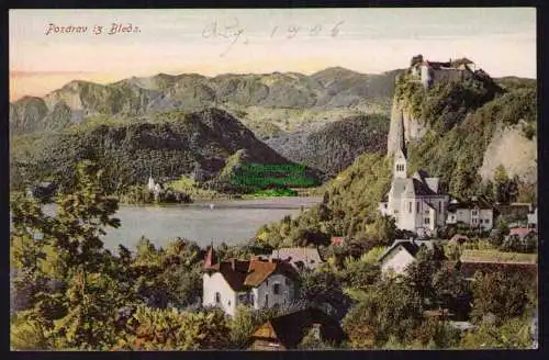 173760 AK Bled Veldes Feldes 1906 am Bleder See Slowenien