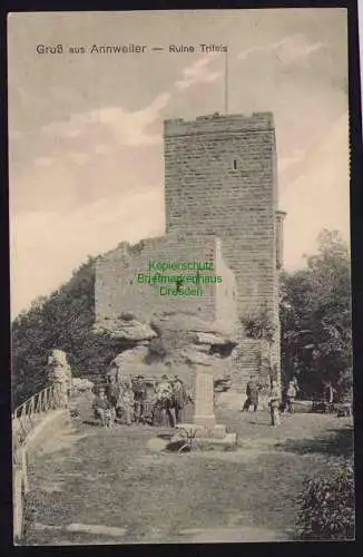 173765 AK Annweiler am Trifels Ruine 1922 Stempel Posthilfsstelle