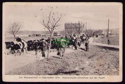 172937 AK Der Russeneinfall in Ostpreussen 1914 Einwohner Flucht