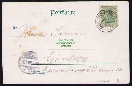 173817 AK Ninive bei Herrnhut Litho 1903 Gasthof