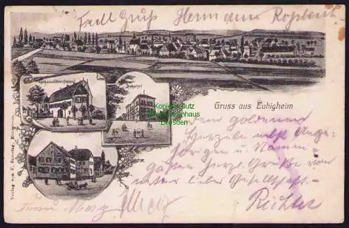 173772 AK Eubigheim 1905 Bahnhof Rathaus (Altes Schloss) Panorama