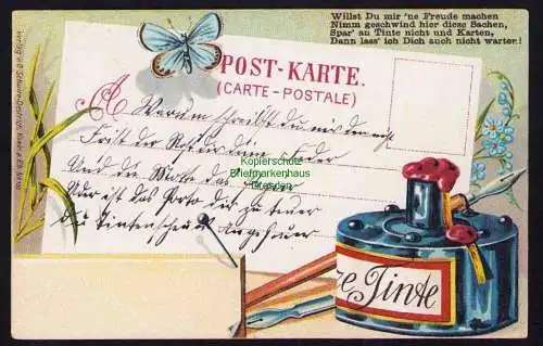 173821 AK Dresden 1900 Post-Karte Dekor Tintenfass
