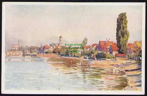 173780 AK Langenargen am Bodensee um 1935 mit Schloss Montfort Künstlerkarte J.