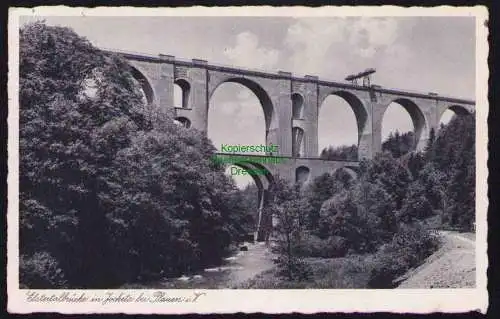 173832 AK Elstertalbrücke bei Jocketa bei Plauen 1938
