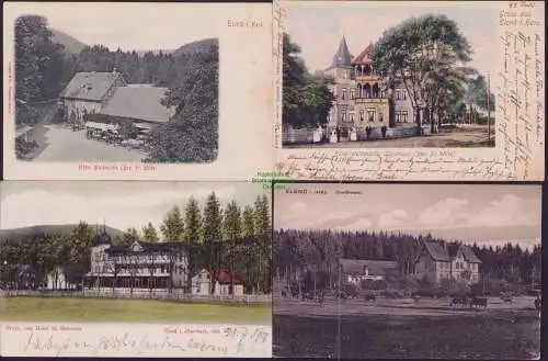 174813 4 AK Elend i. Harz 1901 1906 Hotel Waldmühle Logirhaus Oberförsterei