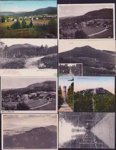 174796 8 AK Hochwald um 1900 Hain 1950 Hochwaldsturm Aussichtsturm 1909