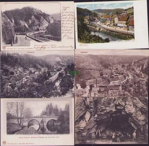 174811 6 AK Rübeland Partie am Nebelsholz im Bodetal Grosse Trogfurter Brücke