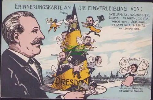 174729 AK ERINNERUNGSKARTE AN DIE EINVERLEIBUNG VON Cotta WÖLFNITZ MICKTEN
