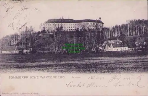 174691 AK SOMMERFRISCHE WARTENBERG bei Niemes Schloss 1910 Kunstverlags-Anstalt