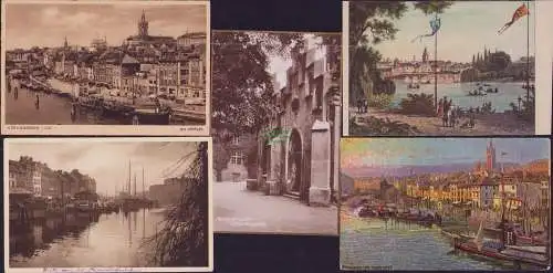 174641 5 AK Königsberg i. Pr. Blick von d Schmiedebrücke Pregel 1933 Foschmarkt