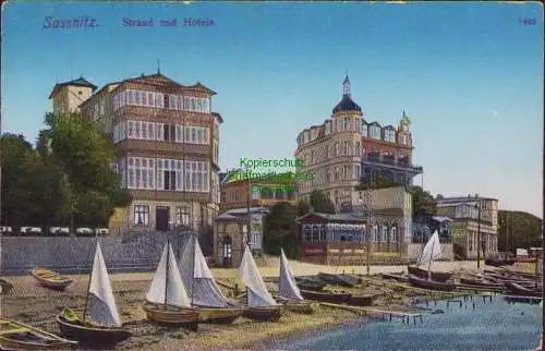 174601 AK Sassnitz Strand Hotels um 1920