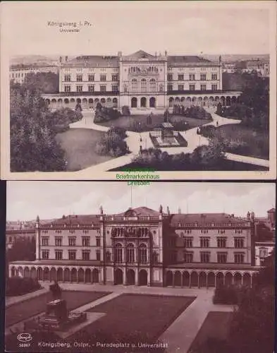 174667 2 AK Königsberg i. Pr. Universität 1916 Paradeplatz u. Universität