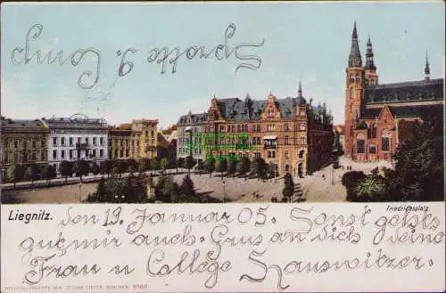 174630 AK Legnica Liegnitz 1905 Friedrichsplatz